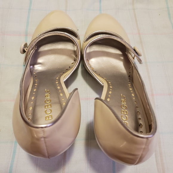 BCBGirls Off White Button Strap Mirror Heels - Picture 5 of 8